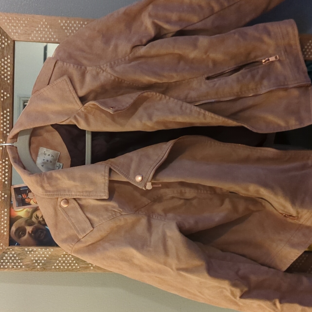 Faux Suede Rose Gold Moto Jacket
